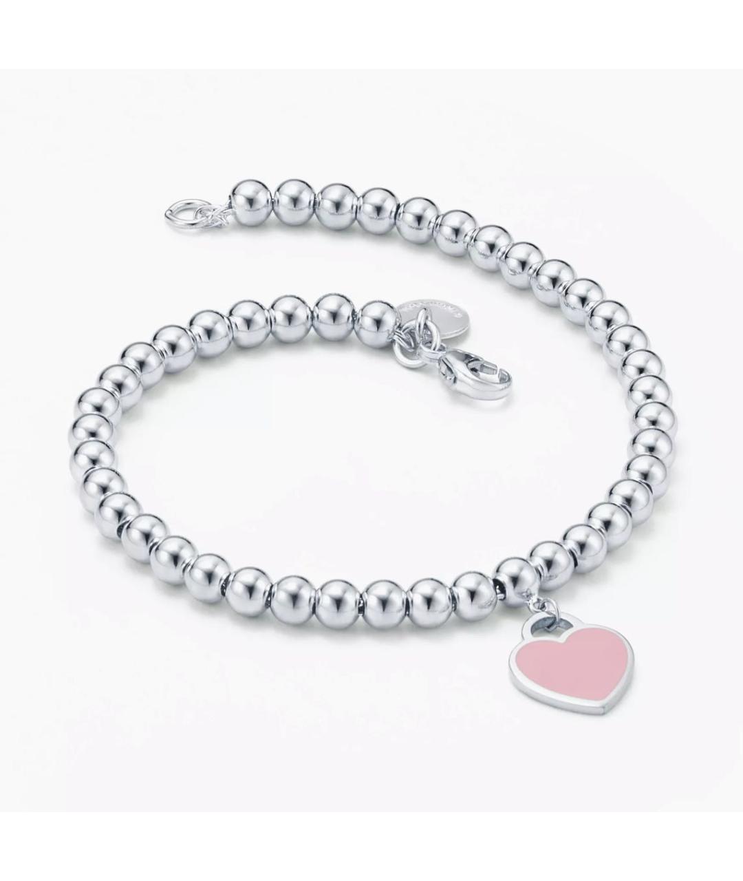 TIFFANY&CO Розовый серебряный браслет, фото 4