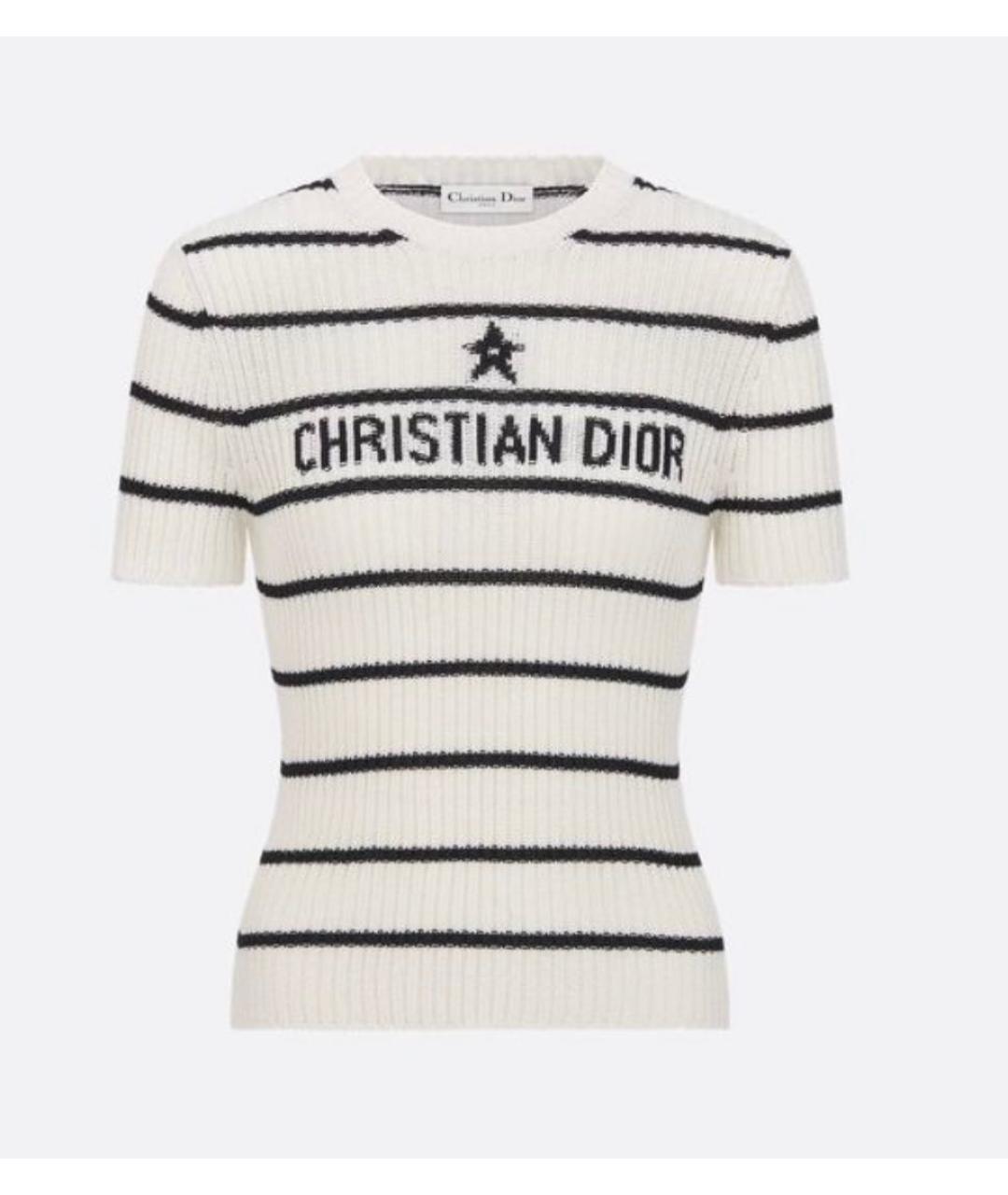 CHRISTIAN DIOR Белая хлопковая футболка, фото 4