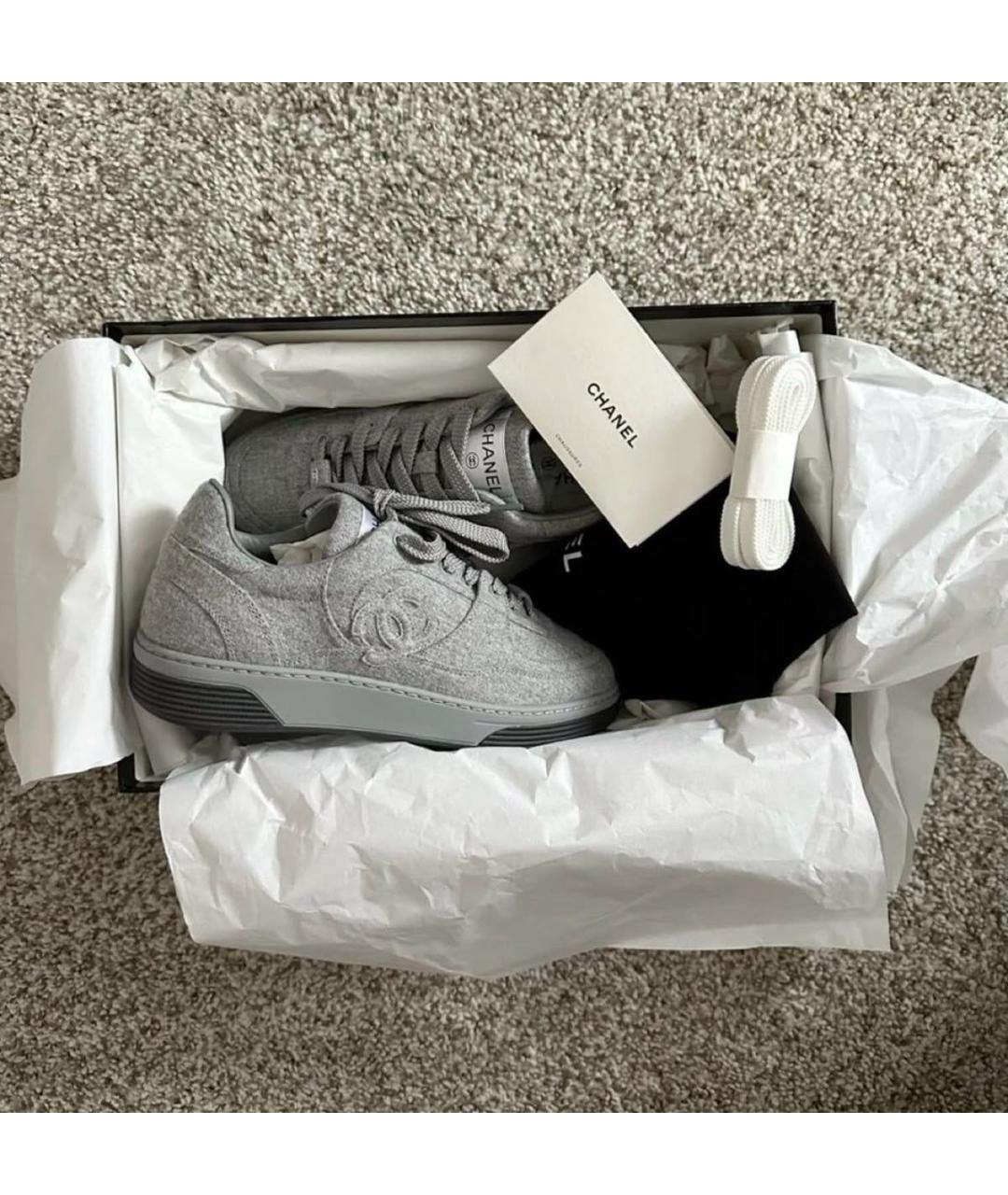 CHANEL Серые кеды, фото 2
