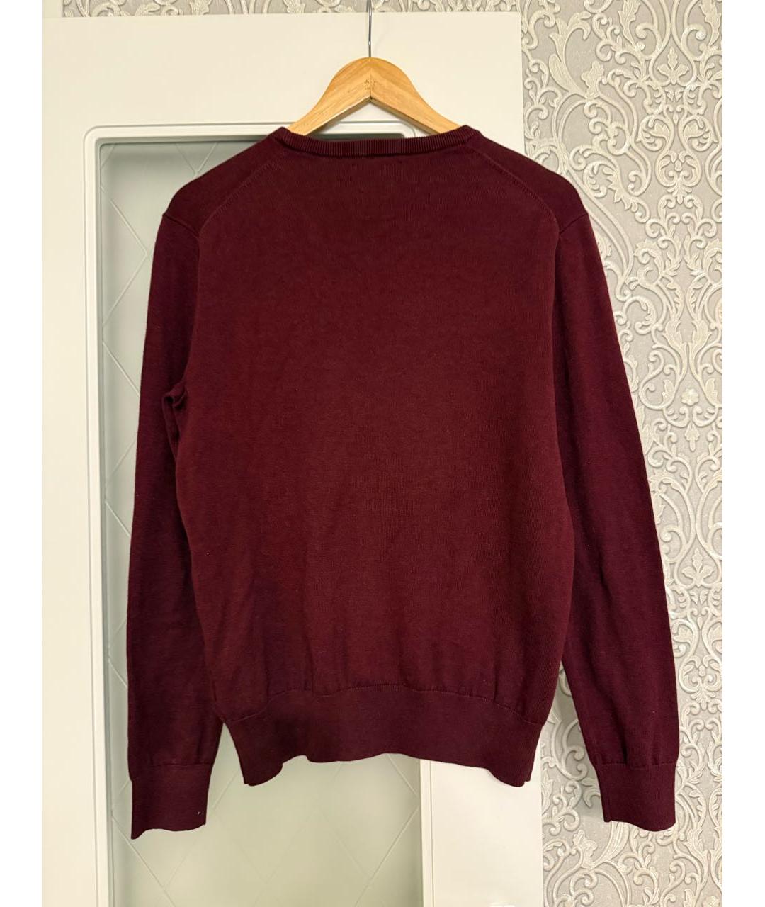 POLO RALPH LAUREN Бордовый хлопковый джемпер / свитер, фото 2