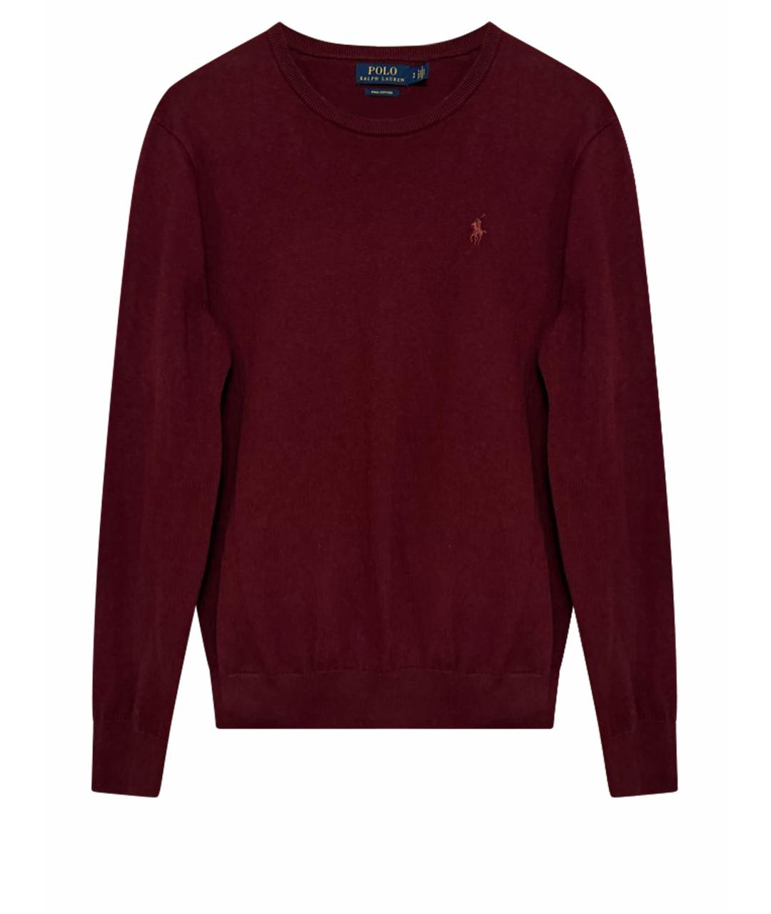 POLO RALPH LAUREN Бордовый хлопковый джемпер / свитер, фото 1