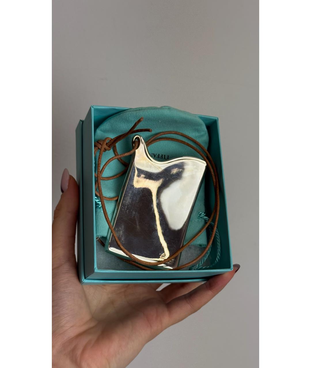 TIFFANY&CO Серебряная кожаная визитница, фото 6