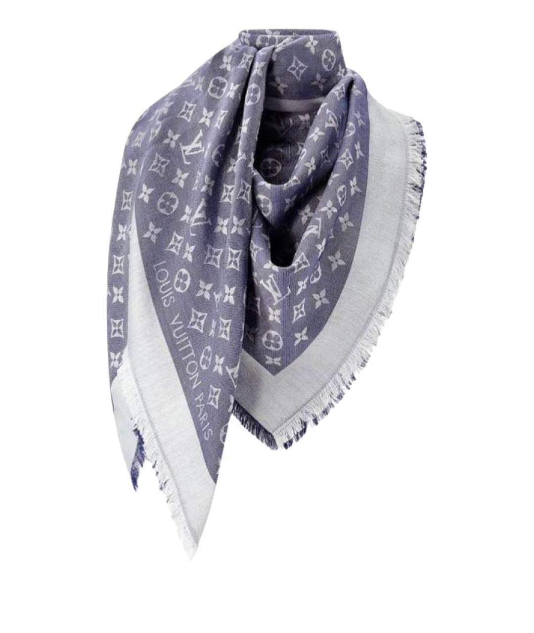 LOUIS VUITTON Синий платок, фото 1