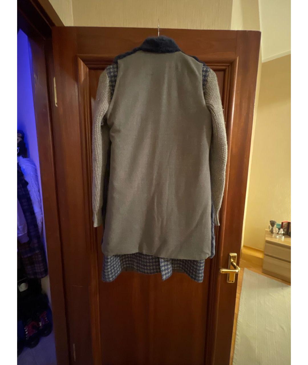 ELEVENTY Синее шерстяное пальто, фото 2