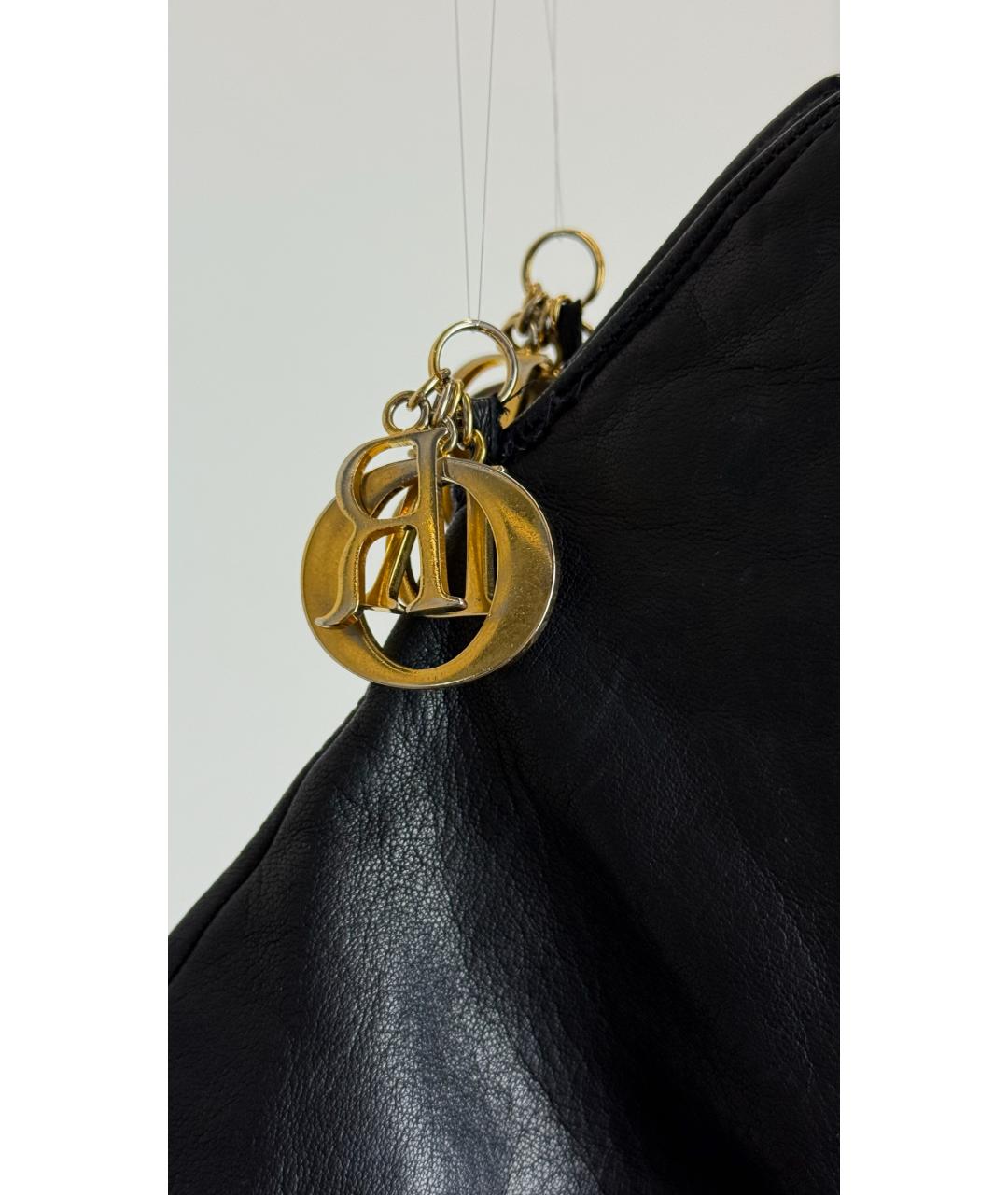 CHRISTIAN DIOR Черные кожаные перчатки, фото 2