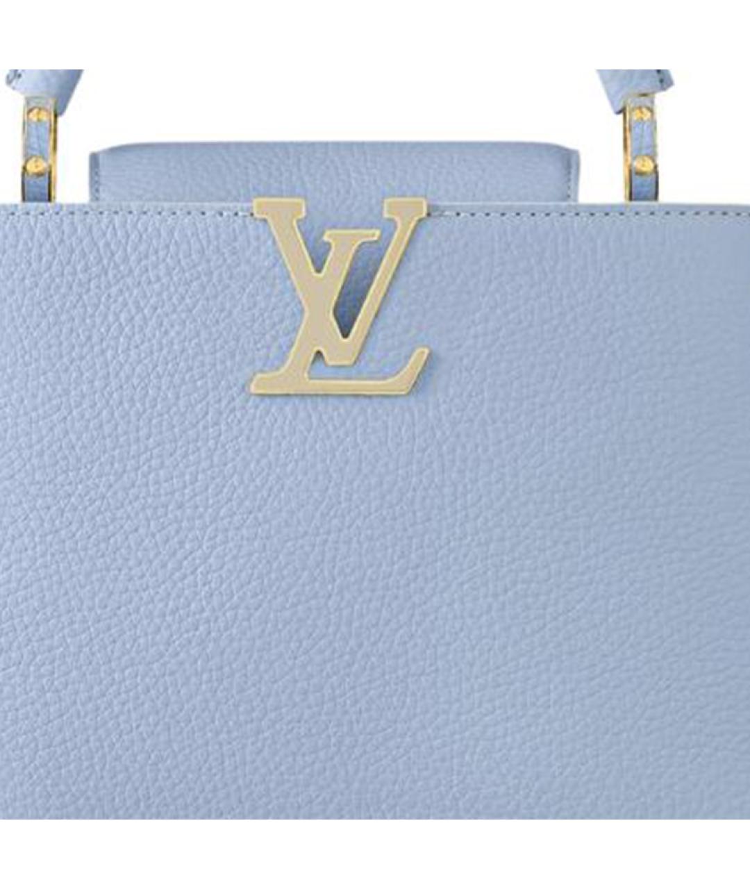 LOUIS VUITTON Голубая кожаная сумка через плечо, фото 5