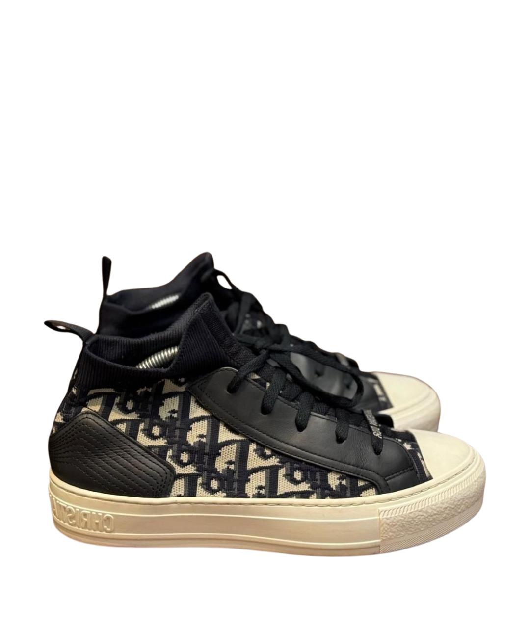 CHRISTIAN DIOR Темно-синие текстильные кеды, фото 1