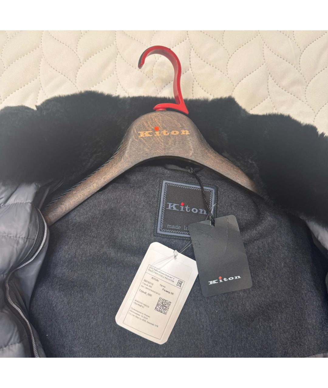 KITON Серая шерстяная куртка, фото 3