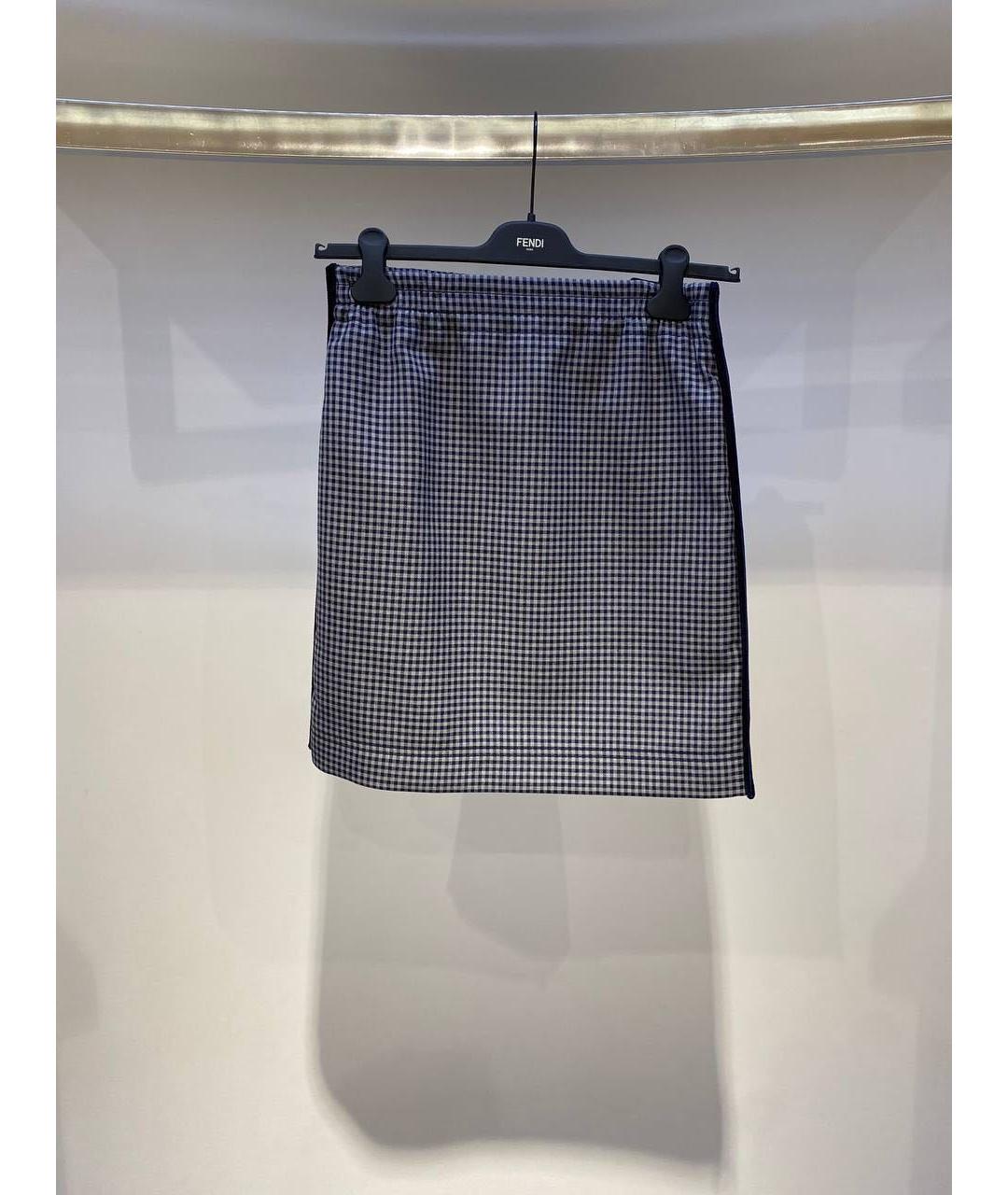 FENDI Серая юбка мини, фото 3