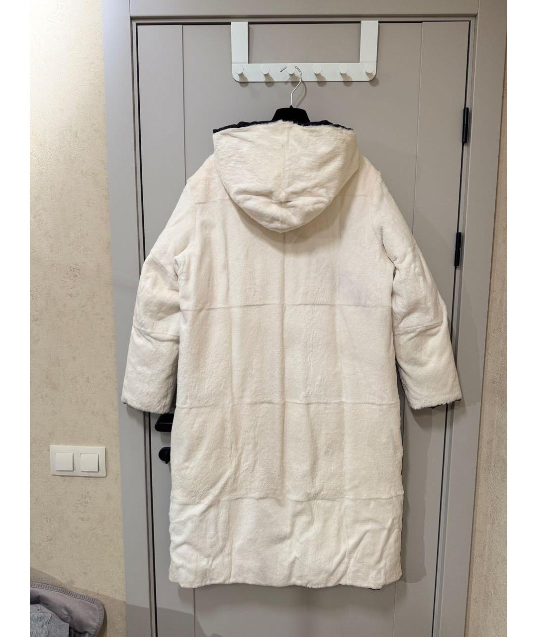 YVES SALOMON Белый меховой пуховик, фото 6