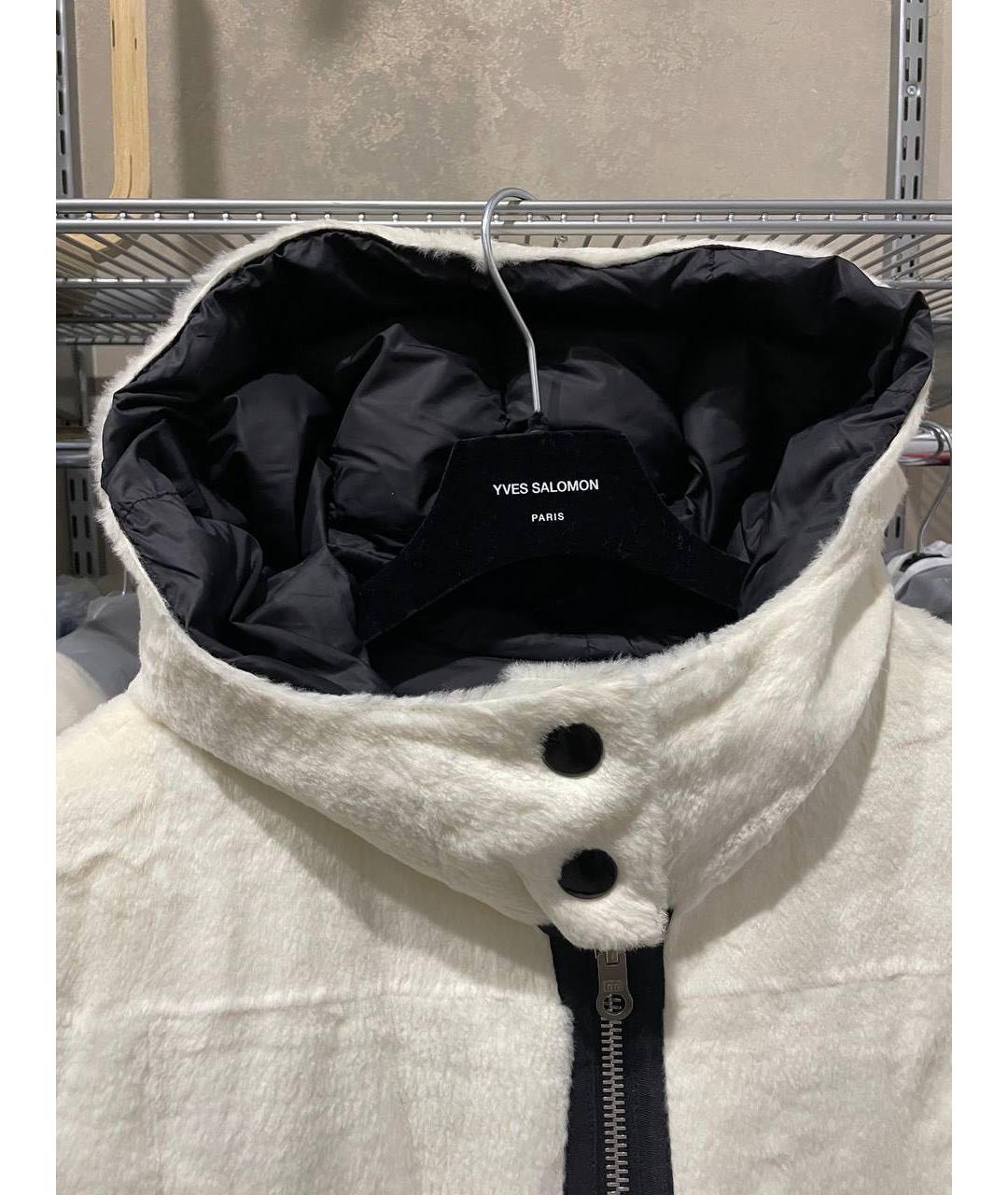 YVES SALOMON Белый меховой пуховик, фото 4