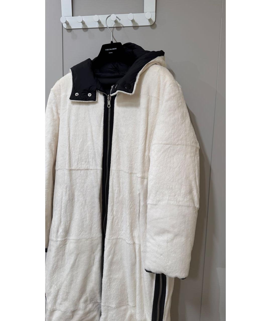 YVES SALOMON Белый меховой пуховик, фото 2