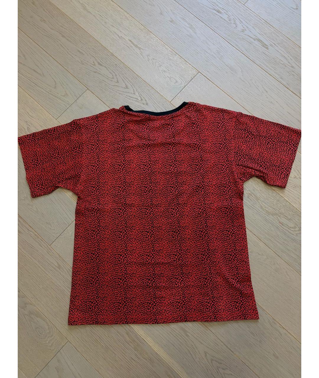 PHILOSOPHY DI LORENZO SERAFINI Бордовая хлопковая футболка, фото 2