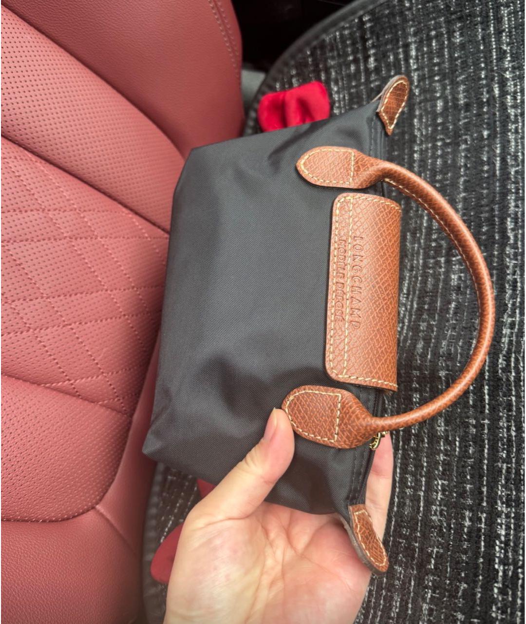 LONGCHAMP Черная сумка с короткими ручками, фото 6