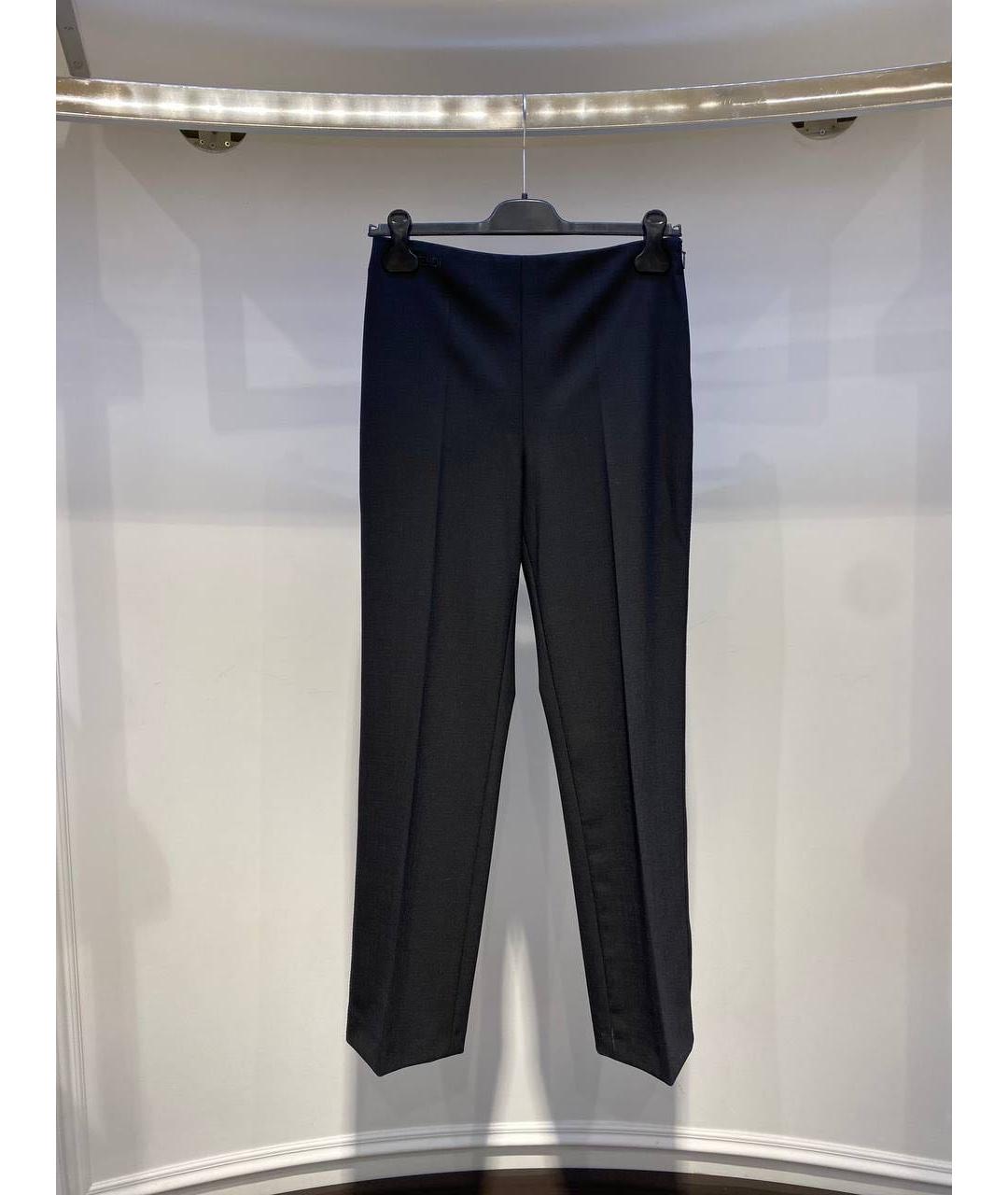 FENDI Черные прямые брюки, фото 3