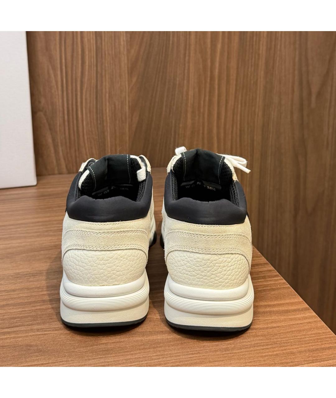 CHANEL Белые текстильные кроссовки, фото 4