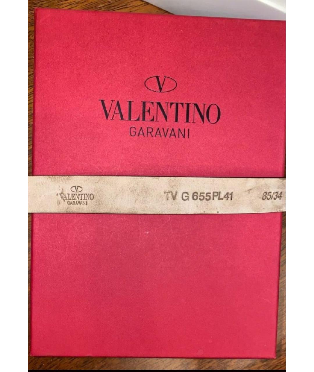 VALENTINO Розовый кожаный ремень, фото 5