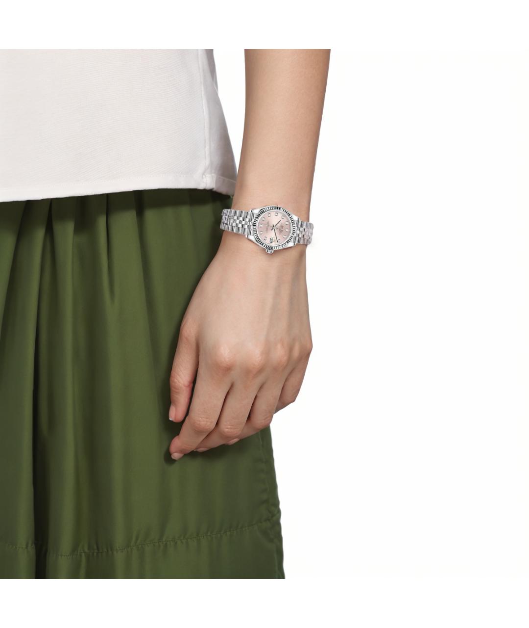 ROLEX Серебряные часы из белого золота, фото 4