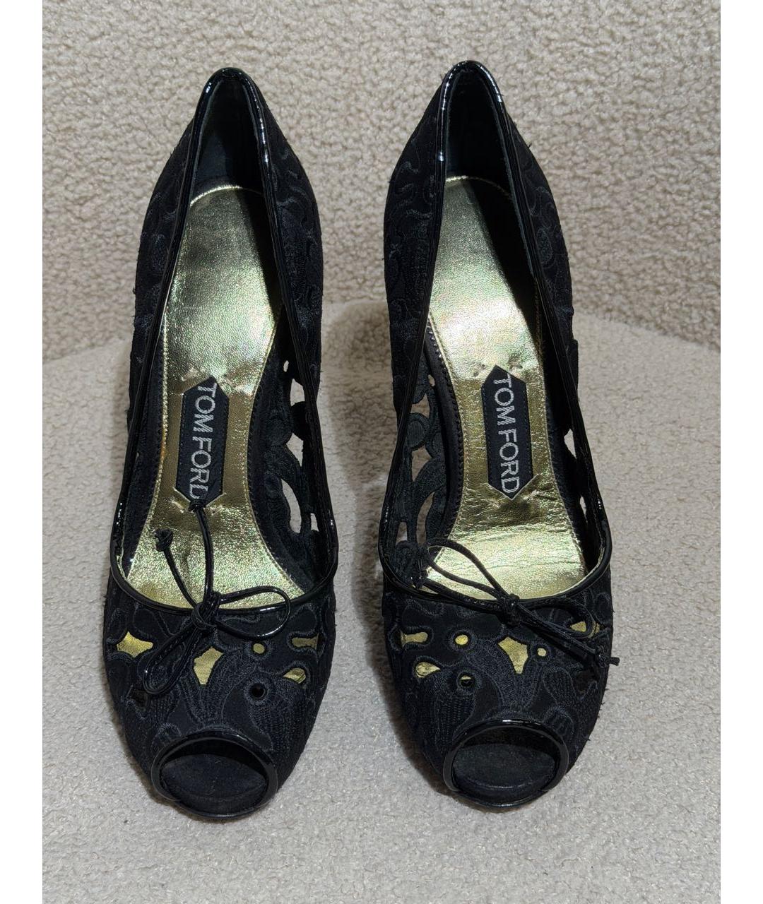 TOM FORD Черные текстильные туфли, фото 2