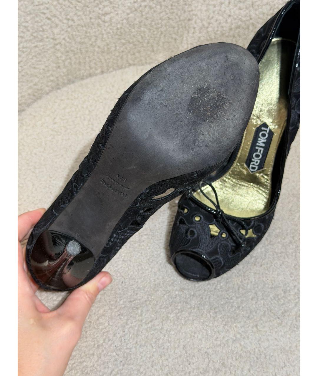 TOM FORD Черные текстильные туфли, фото 6