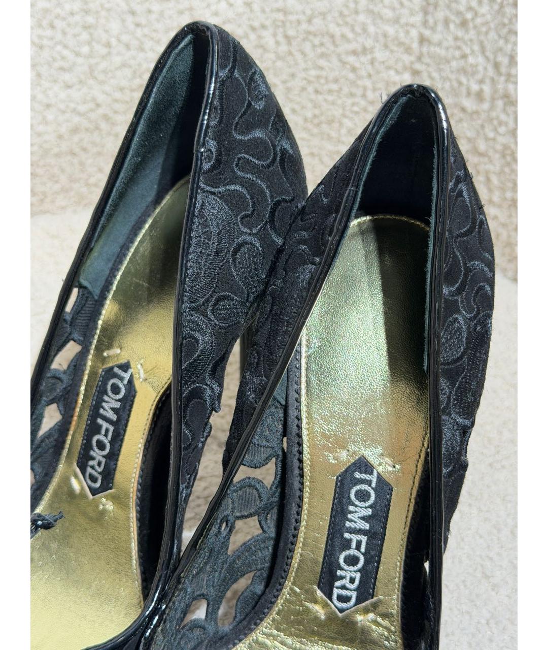 TOM FORD Черные текстильные туфли, фото 3