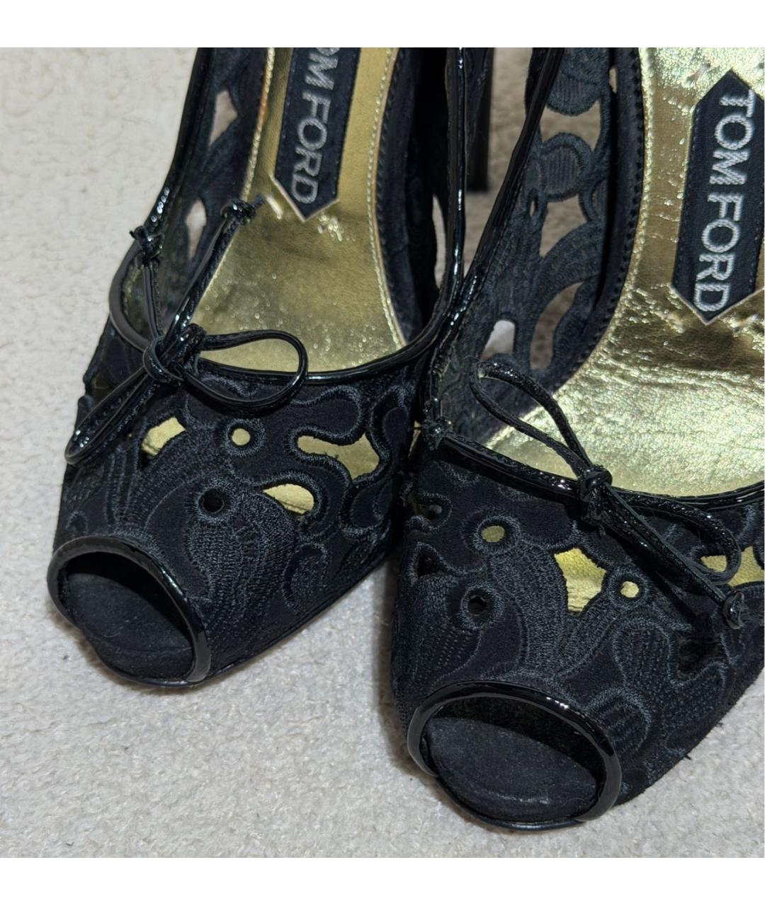 TOM FORD Черные текстильные туфли, фото 7