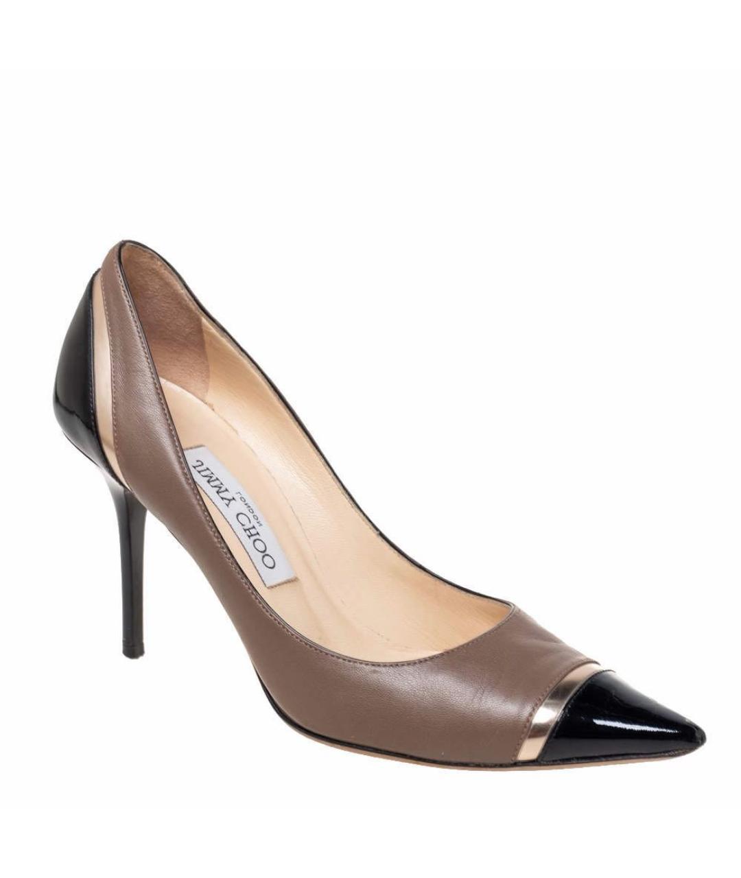 JIMMY CHOO Коричневые кожаные туфли, фото 1