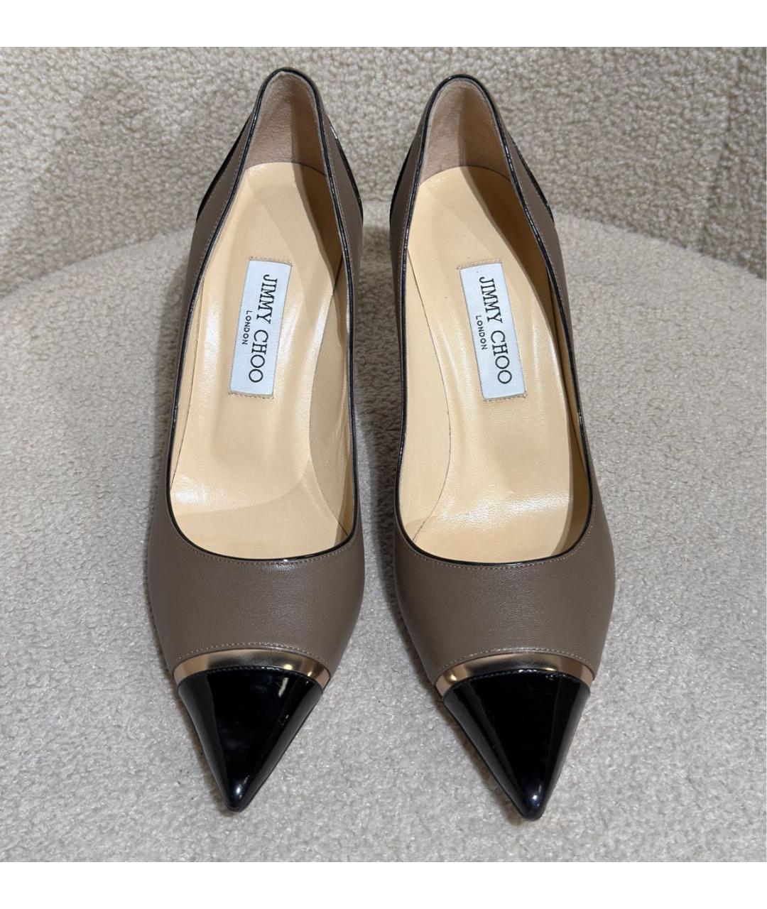 JIMMY CHOO Коричневые кожаные туфли, фото 2