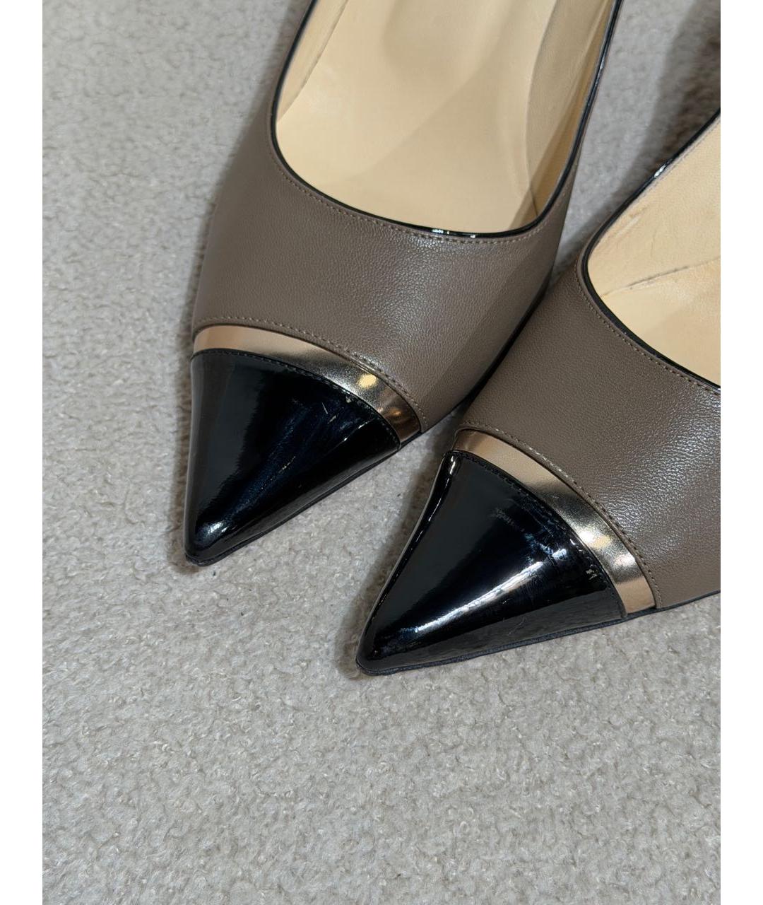 JIMMY CHOO Коричневые кожаные туфли, фото 5