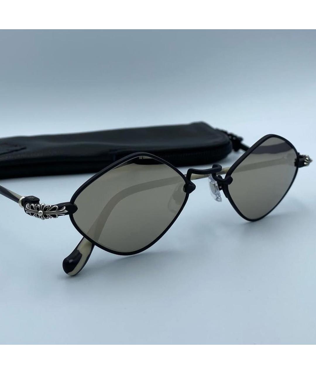 CHROME HEARTS Черные металлические солнцезащитные очки, фото 5