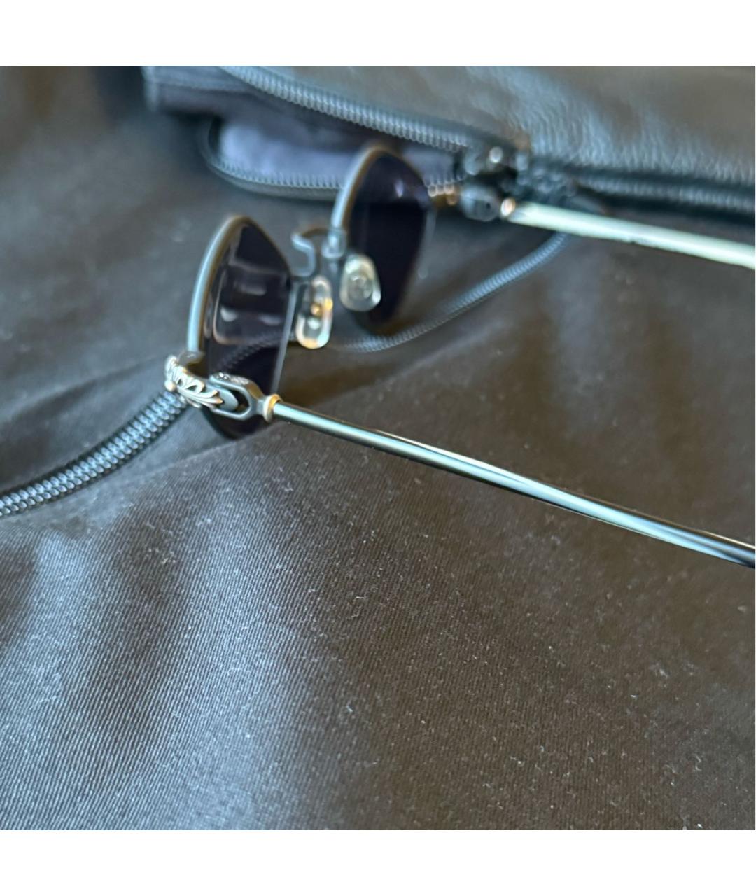 CHROME HEARTS Черные металлические солнцезащитные очки, фото 2