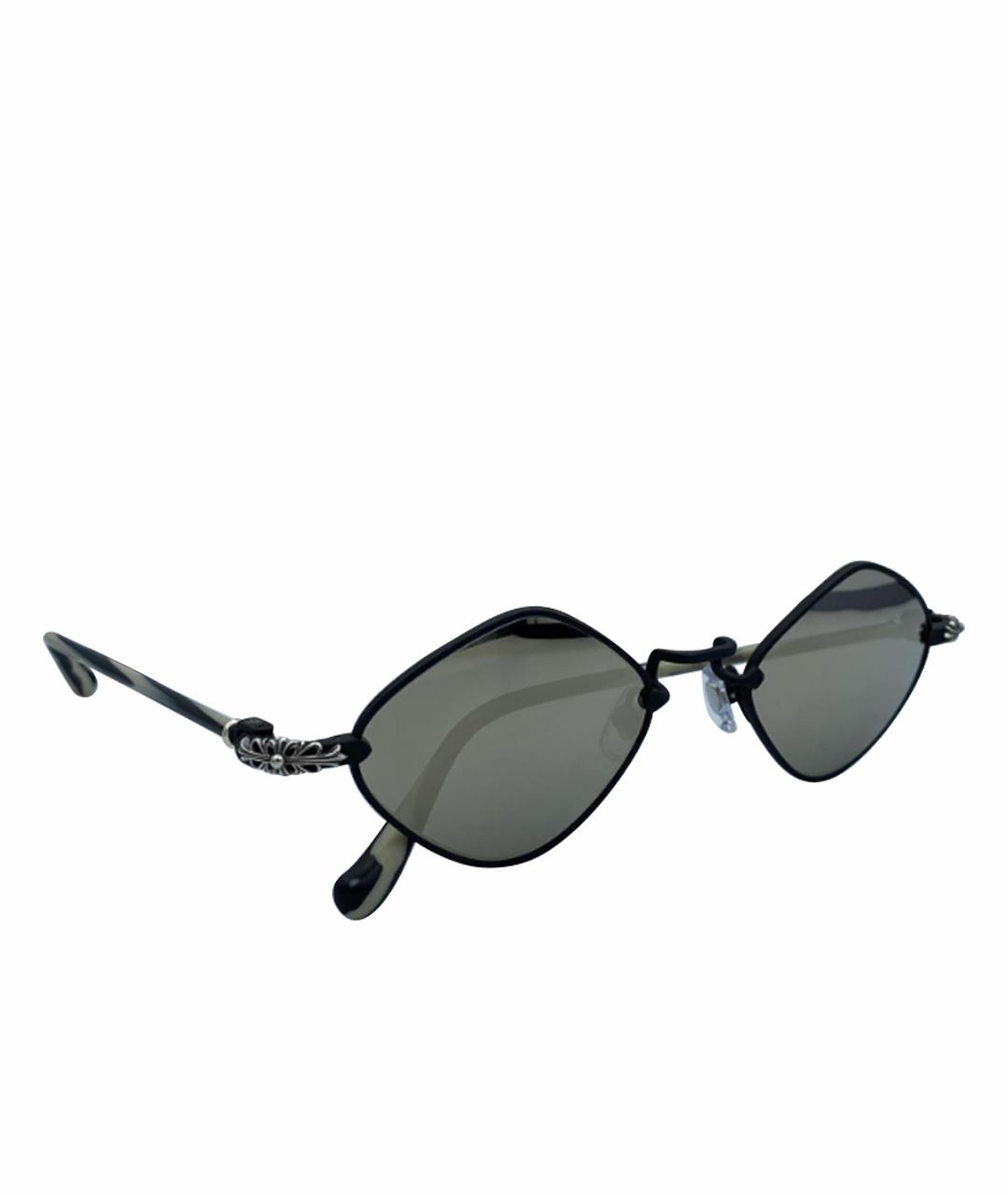 CHROME HEARTS Черные металлические солнцезащитные очки, фото 1