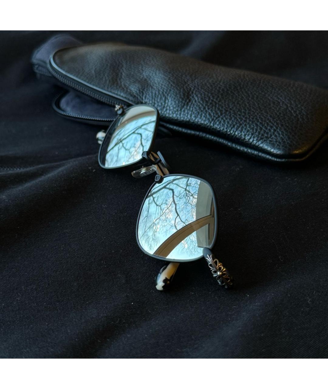 CHROME HEARTS Черные металлические солнцезащитные очки, фото 3
