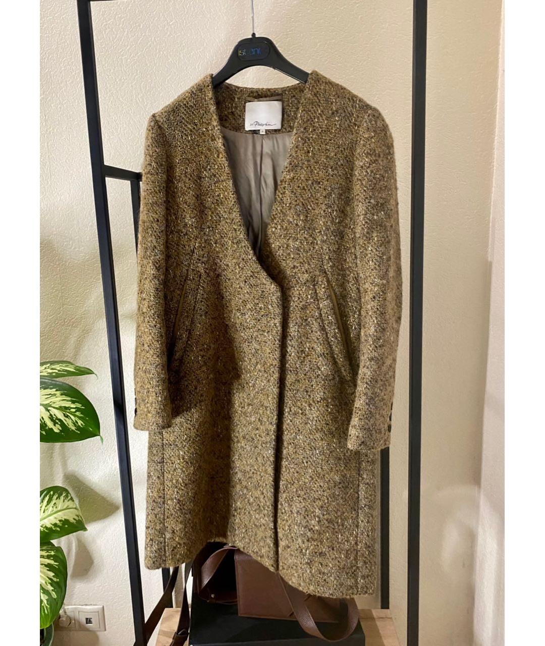 3.1 PHILLIP LIM Коричневое шерстяное пальто, фото 9