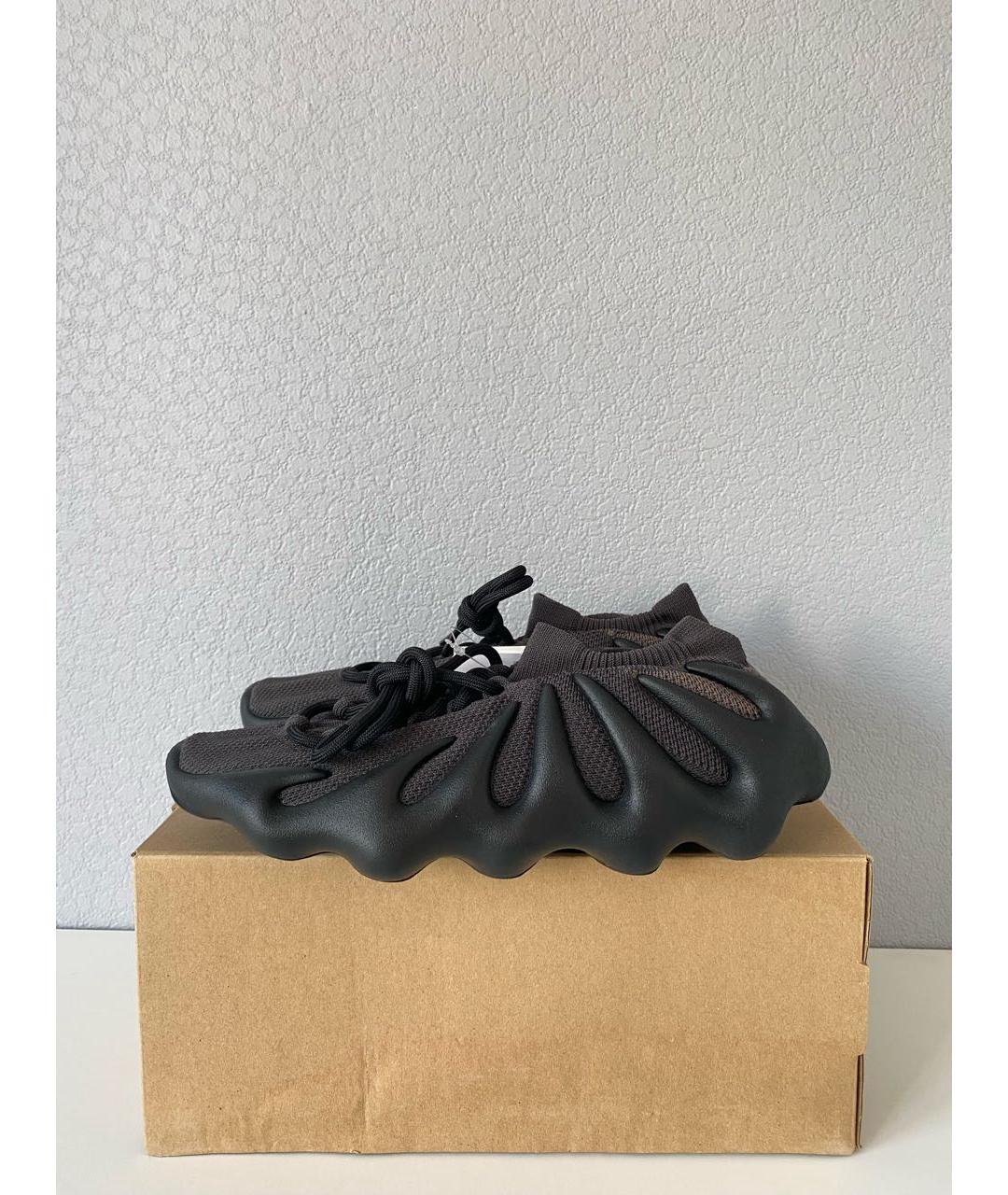 ADIDAS YEEZY Черные текстильные низкие кроссовки / кеды, фото 3