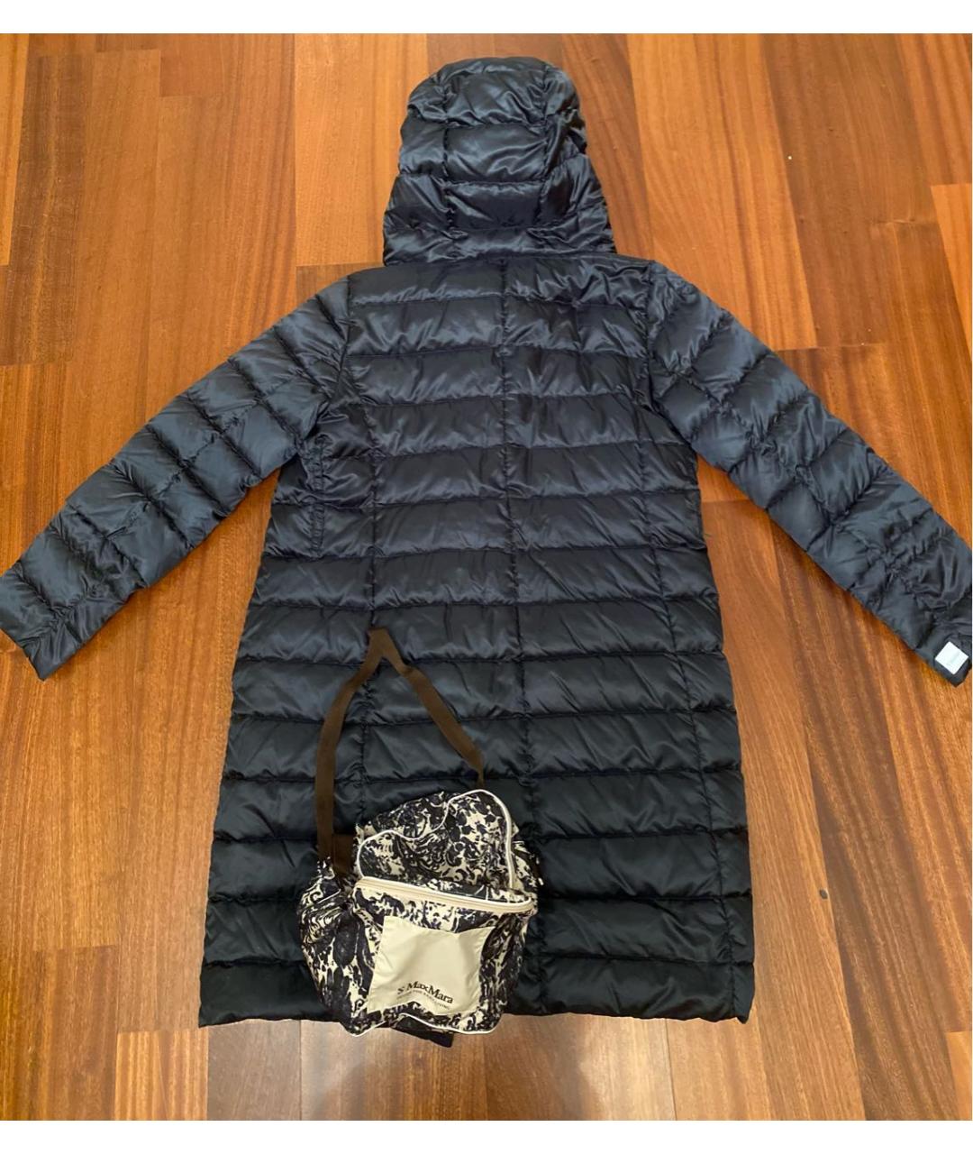 'S MAX MARA Темно-синий полиамидовый пуховик, фото 2