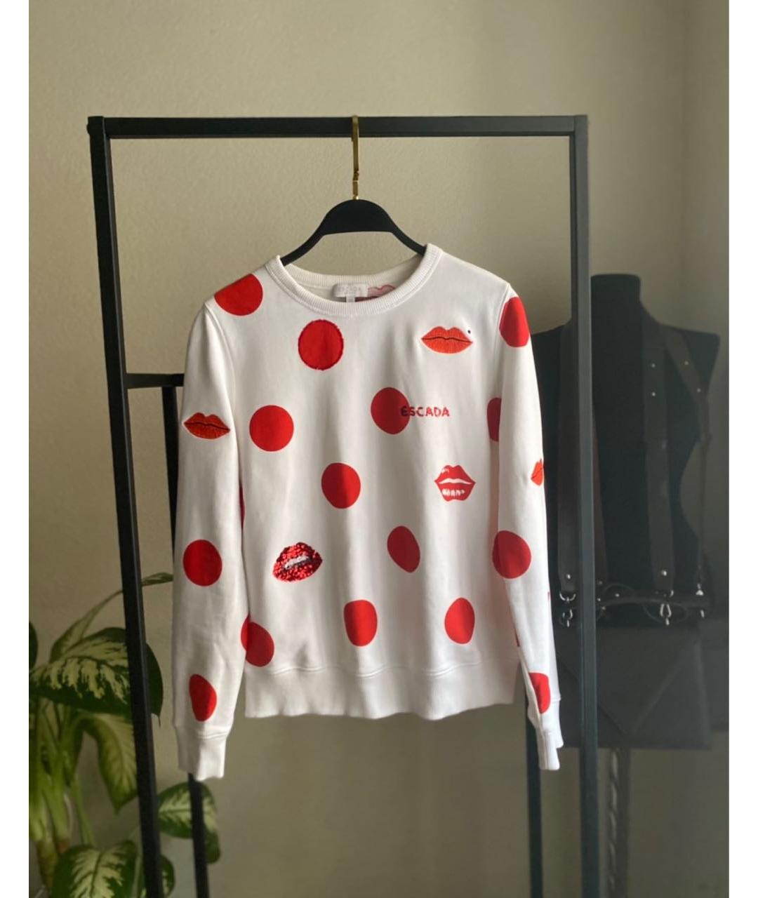 ESCADA Белый хлопковый джемпер / свитер, фото 9