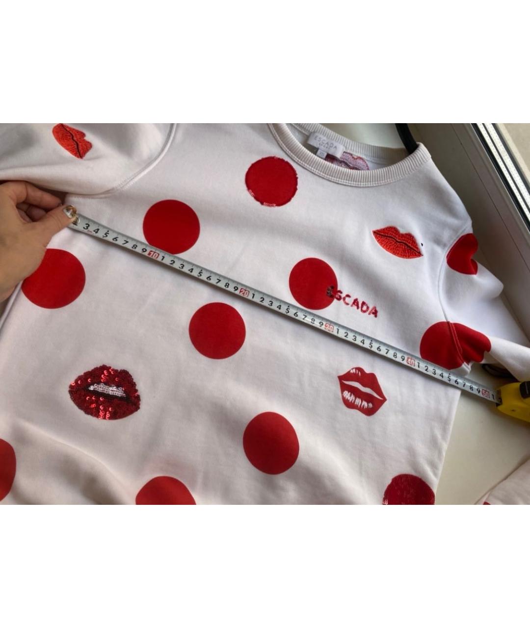 ESCADA Белый хлопковый джемпер / свитер, фото 6