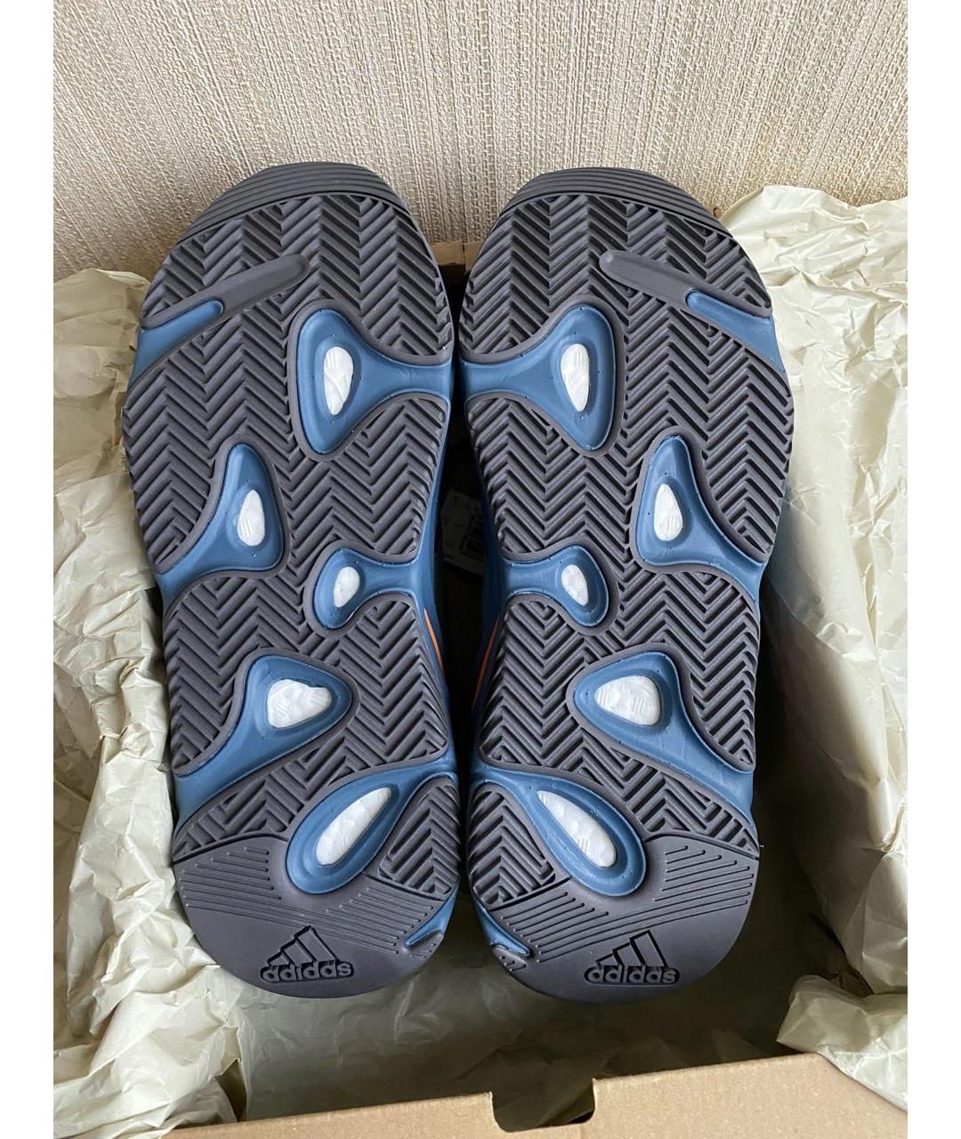 ADIDAS YEEZY Бирюзовые замшевые низкие кроссовки / кеды, фото 5