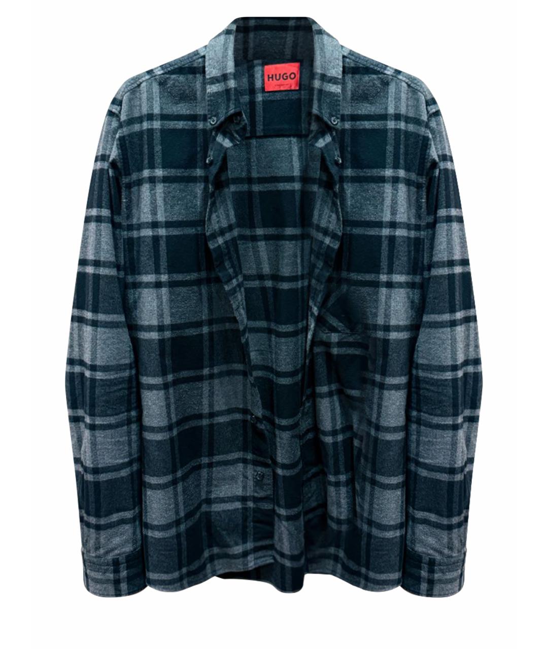 HUGO Черная хлопковая кэжуал рубашка, фото 1