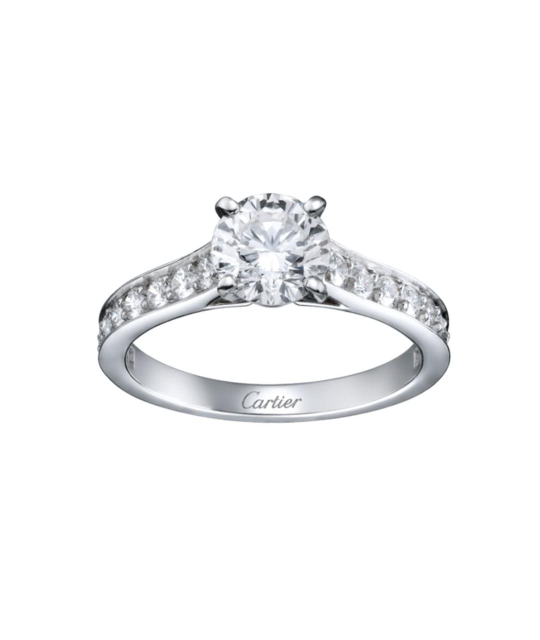 CARTIER Серебряное платиновое кольцо, фото 1