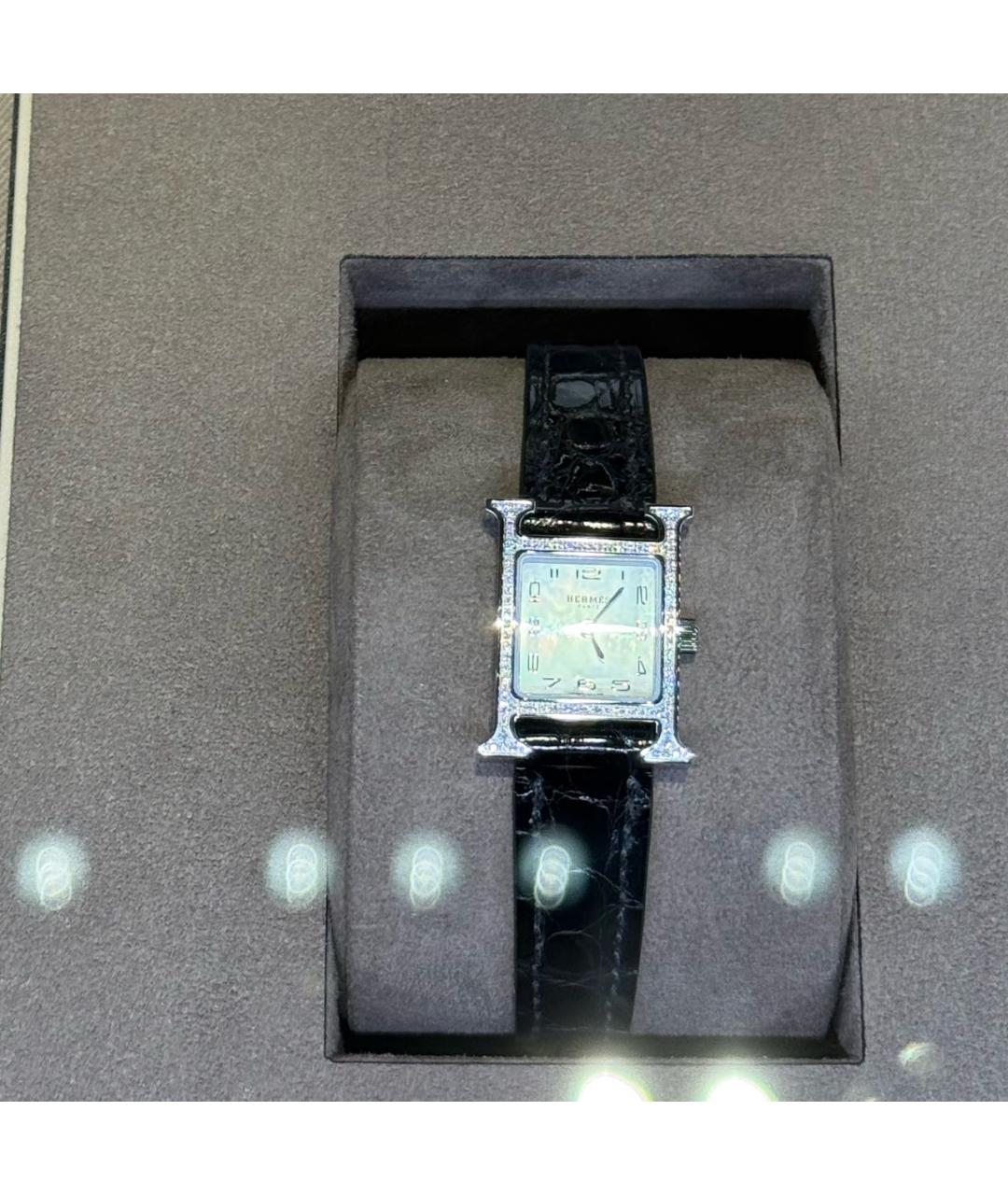HERMES Черные часы, фото 4