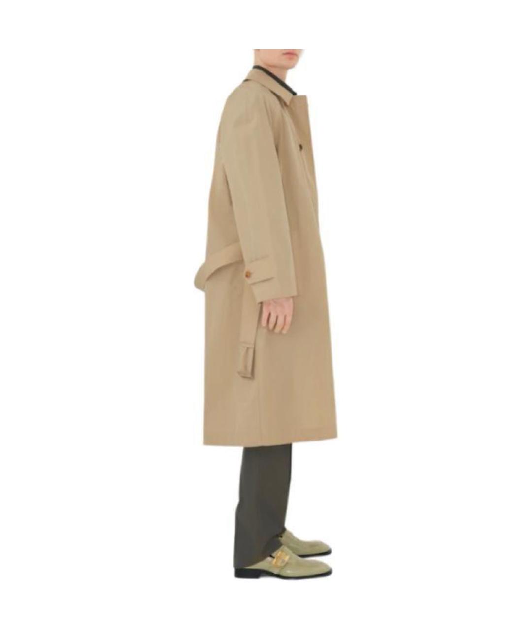 BURBERRY Бежевый хлопковый тренч / плащ, фото 5