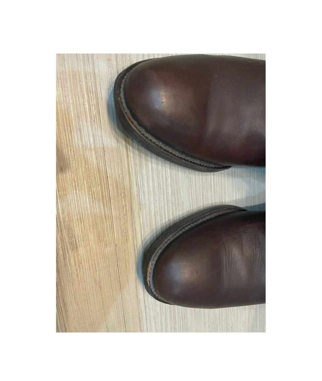 HERMES Коричневые кожаные сапоги, фото 6