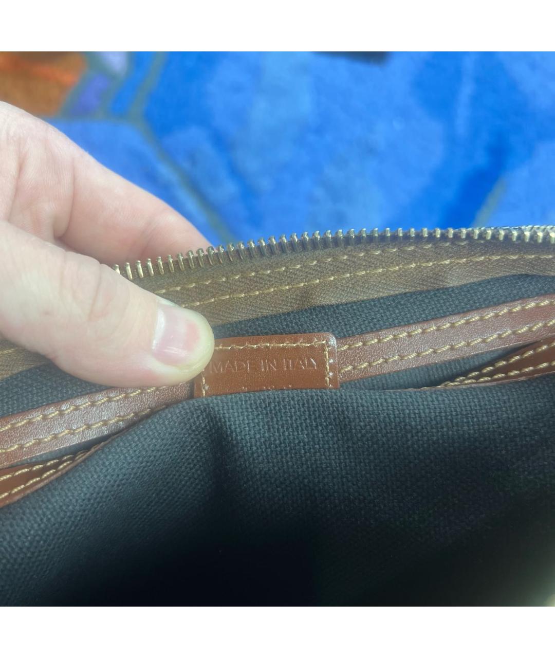 BURBERRY Бежевая кожаная сумка с короткими ручками, фото 6