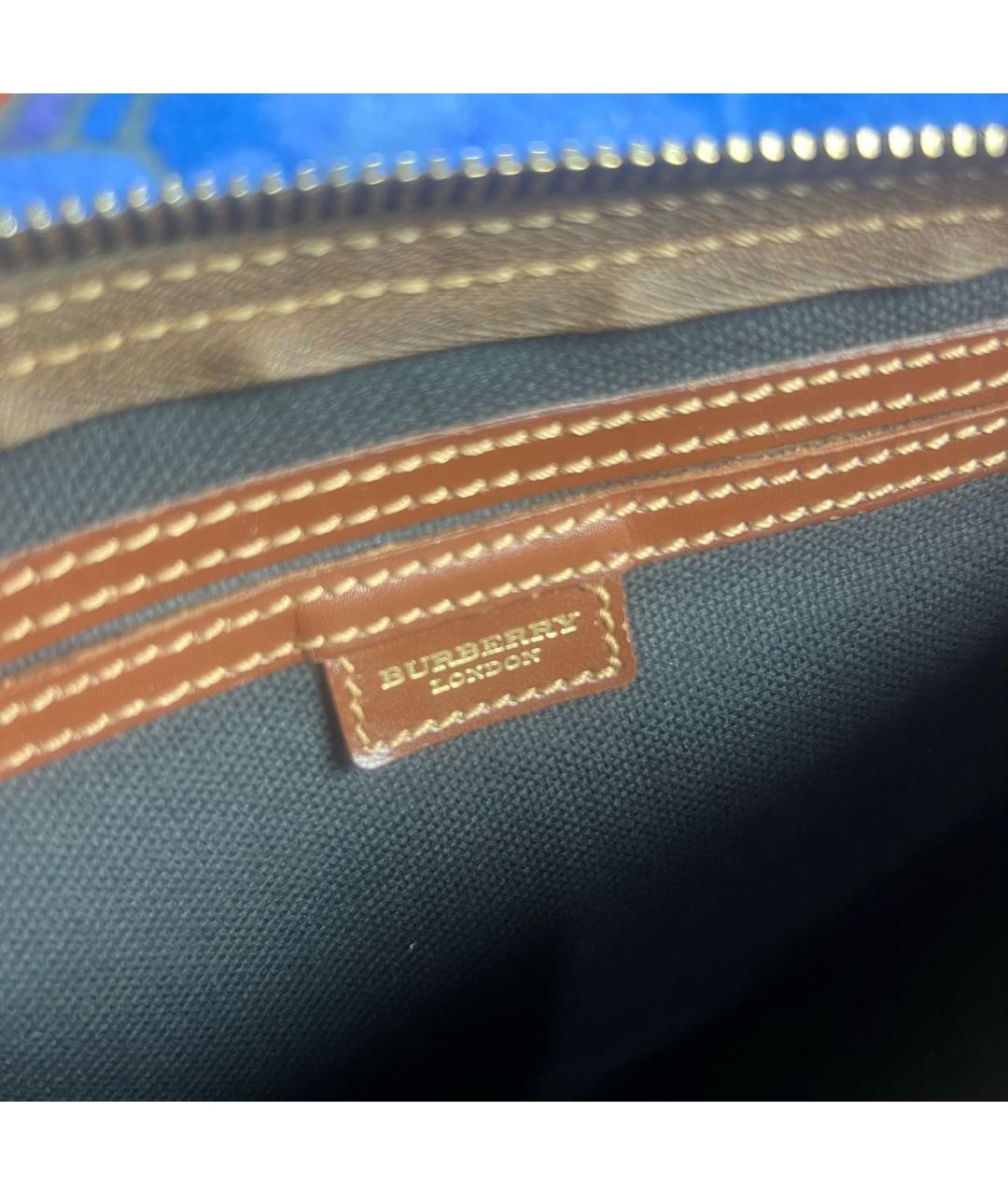 BURBERRY Бежевая кожаная сумка с короткими ручками, фото 5