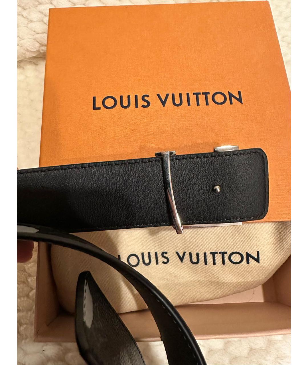 LOUIS VUITTON Антрацитовый ремень, фото 2