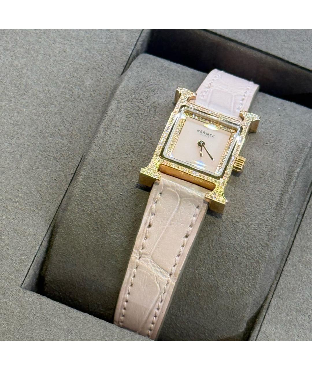 HERMES Розовые часы, фото 2