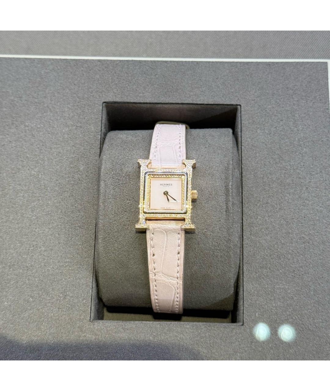 HERMES Розовые часы, фото 5