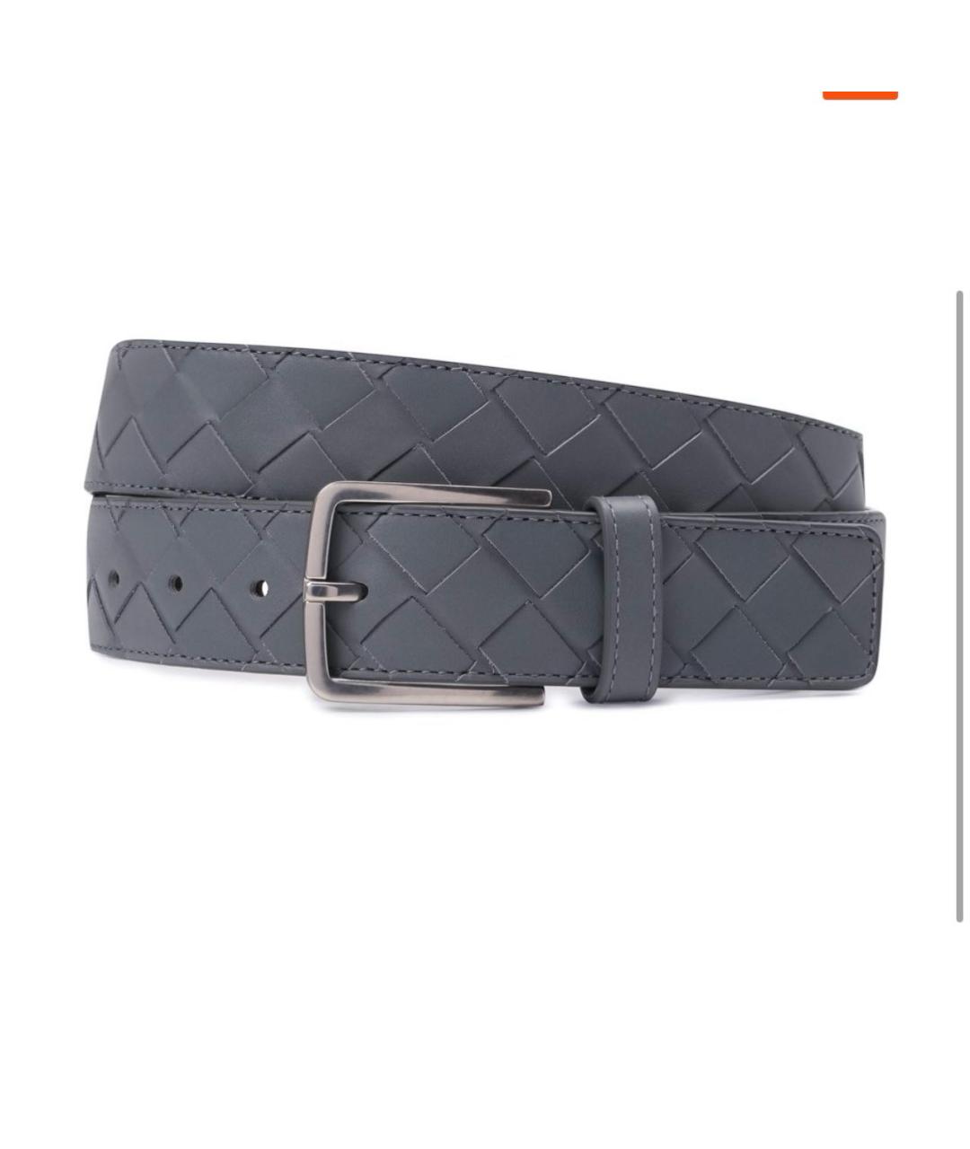 BOTTEGA VENETA Серый кожаный ремень, фото 5